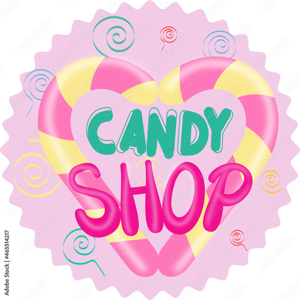 Banner, Template for confectionery, sweetshops, candy shops, vector illustration