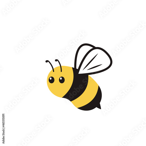 Bee vector. bee cartoon. character design. free space for text. blank. copy space.