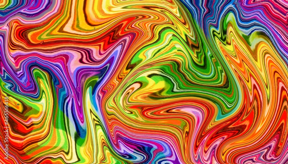 Liquid Abstract Design, Bright and Colorful Liquid Abstract Design, Bright and Colorful