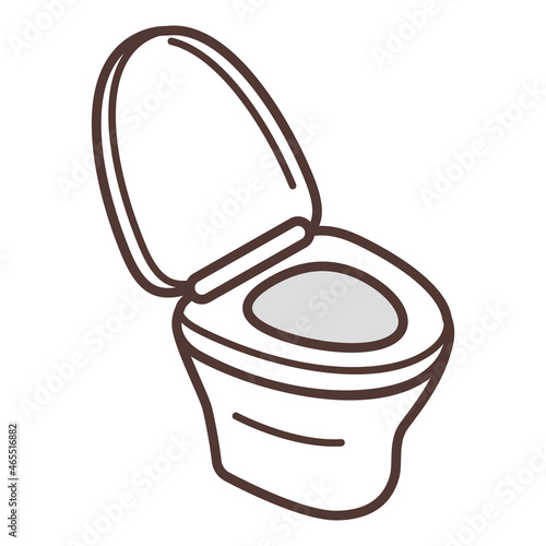 シンプルなトイレ　Toilet Vector Illustration