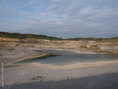 Old abandoned cement quarry in South Limburg in the Netherlands