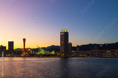 神戸港の夕景 神戸市中央区にて © photop5