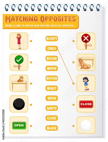Matching words to pictures worksheet template