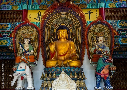 Picture of an amazing colorful Buddhist temple