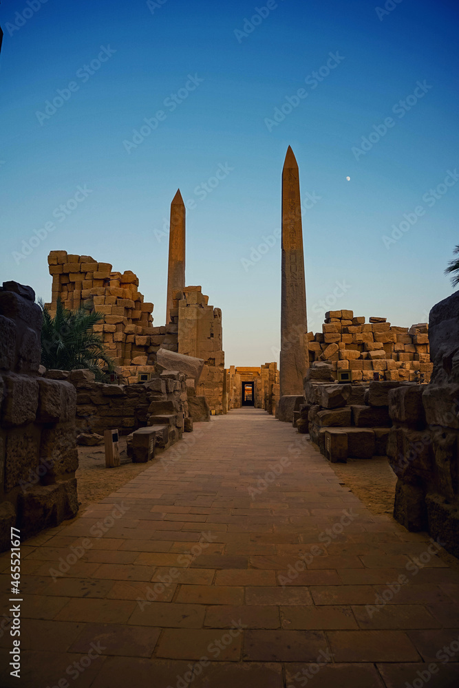 Twilight image from the Karnak Temple in Luxor