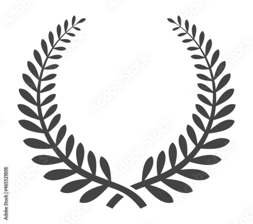 Prize wreath. Laurel drawing simple ornate wreaths frame