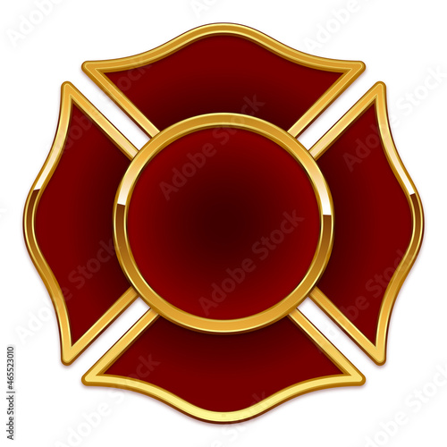 blank fire dept rescue logo dark red and gold