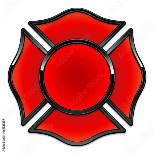 blank fire department logo base red and black