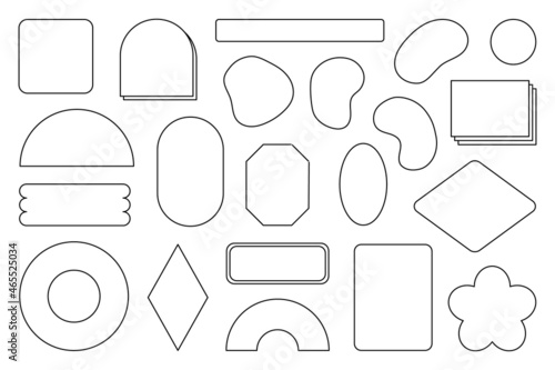 Trendy modern geometric shape retro and memphis elements design