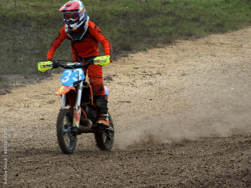 motocross, biker on a motorcycle