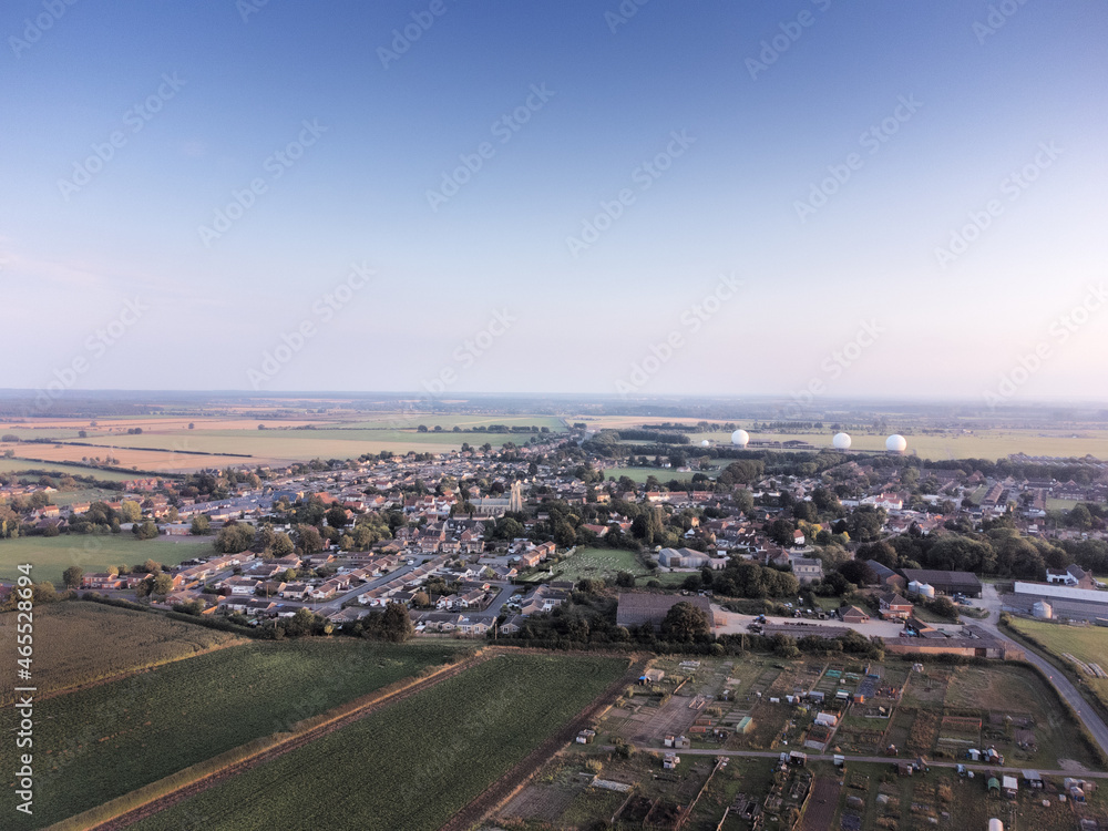aerial view of norfolk landscape