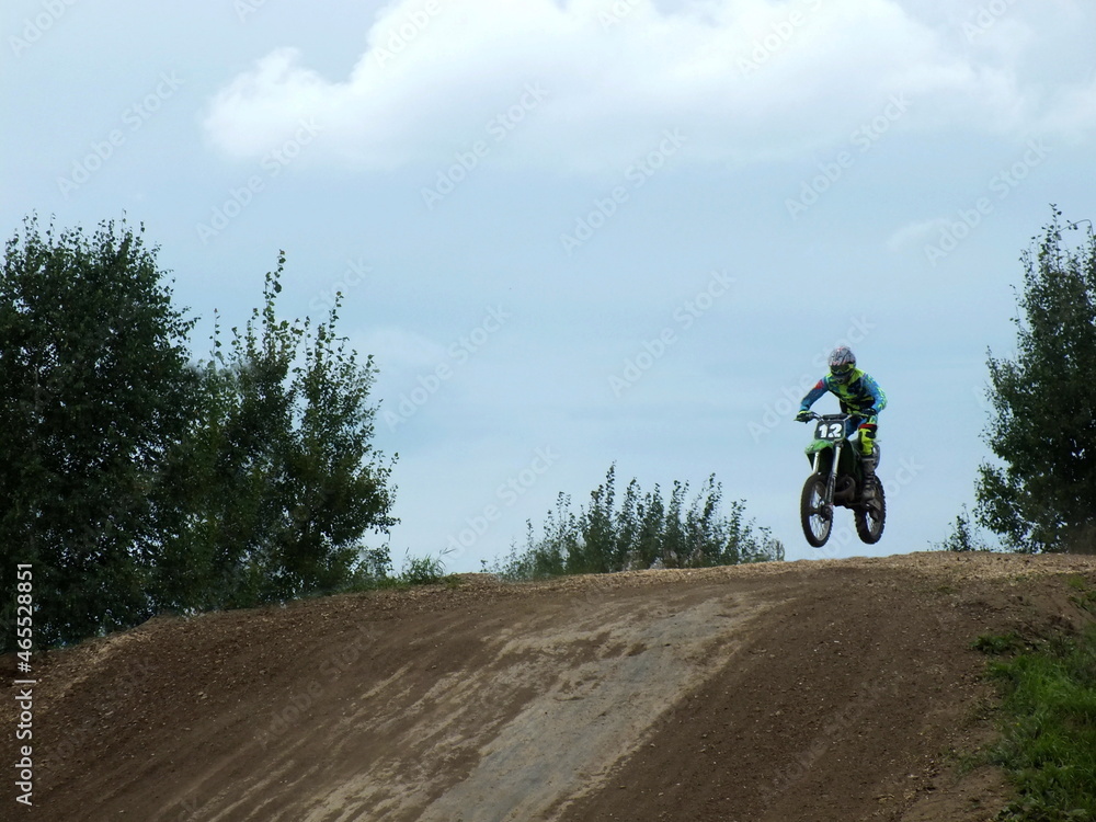 motocross, biker on a motorcycle