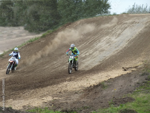 motocross, biker on a motorcycle