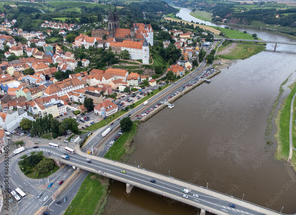 The city of Meissen from the air