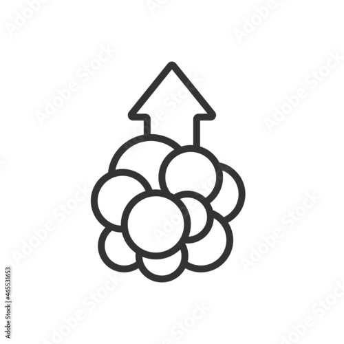 High cholesterol levels flat icon.