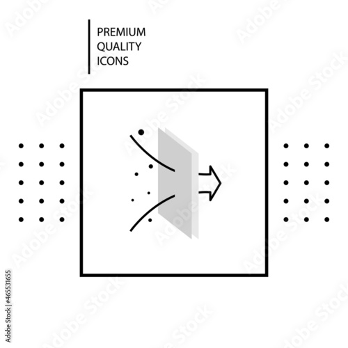 Air filter icon. Hepa filtration symbol.