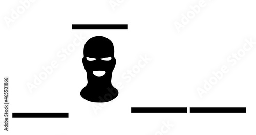 Animated video of a bandit mask, mafia