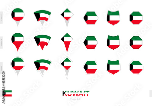 Collection of the Kuwait flag in different shapes and with three different effects. Free Download Collection of the Kuwait flag in different shapes and with three different effects. - GFXLoad