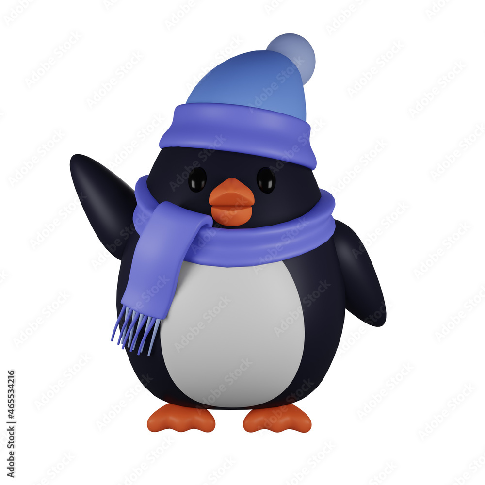 Obraz premium winter 3d render asset for holiday and christmas project