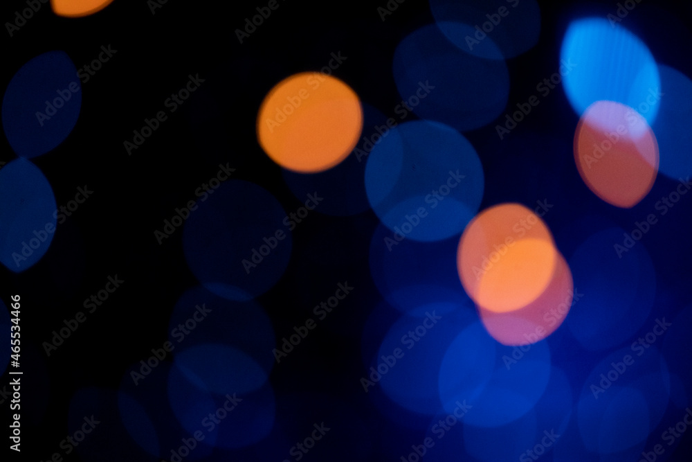 Multiple mostly blue bokeh elements in a dark environment Multiple mostly blue bokeh elements in a dark environment