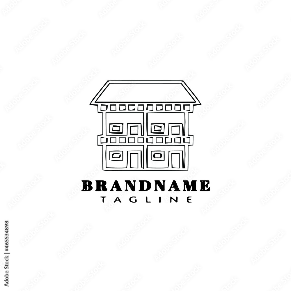 house logo icon design template black isolated vector illustration