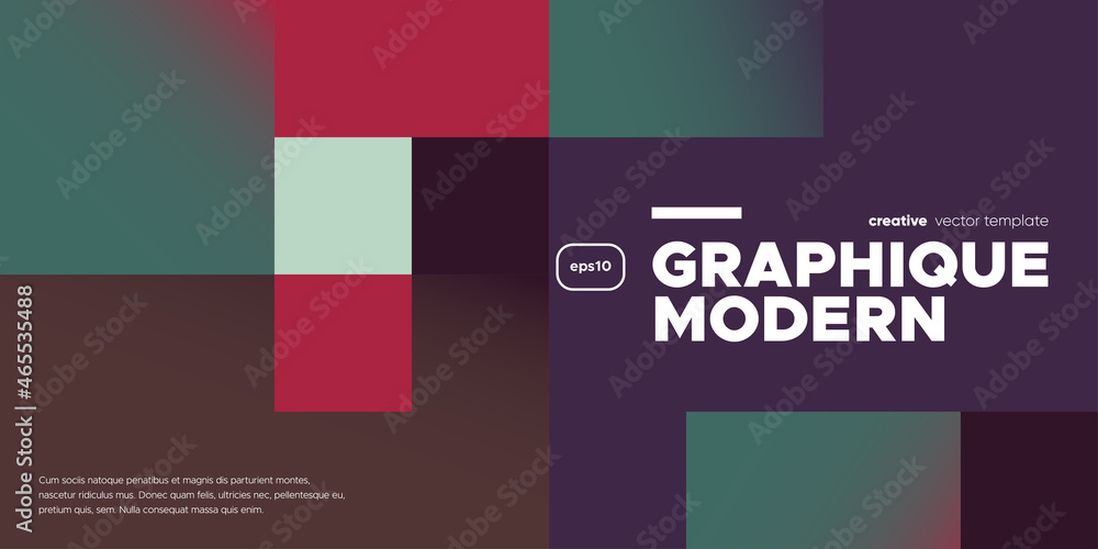 Fototapeta premium Geometric artwork background with simple shape and figure. Swiss modernism. Eps10 vector.