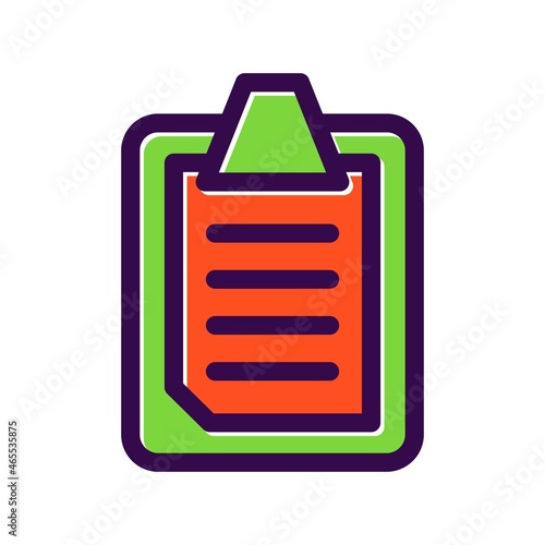 Clipboard Filled Vector Icon Design