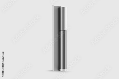 Empty blank mascara mock up isolated on a grey background. 3d rendering.