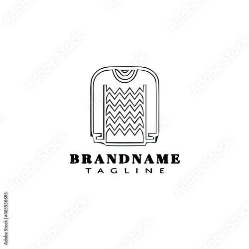 sweater logo cartoon icon design template black isolated vector