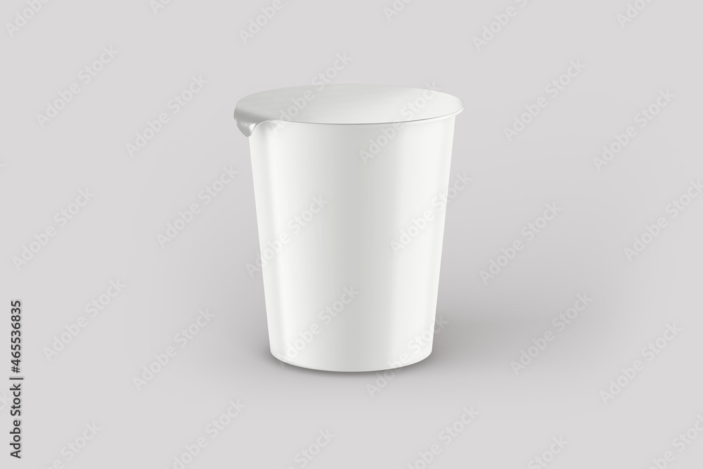 Empty blank white open noodles cup Mock up isolated on gray background. Ramen instant noodle cup . food cup packaging for dairy , instant ramen noodle or desert with clipping path. 3d rendering. Empty blank white open noodles cup Mock up isolated on gray background. Ramen instant noodle cup . food cup packaging for dairy , instant ramen noodle or desert with clipping path. 3d rendering.