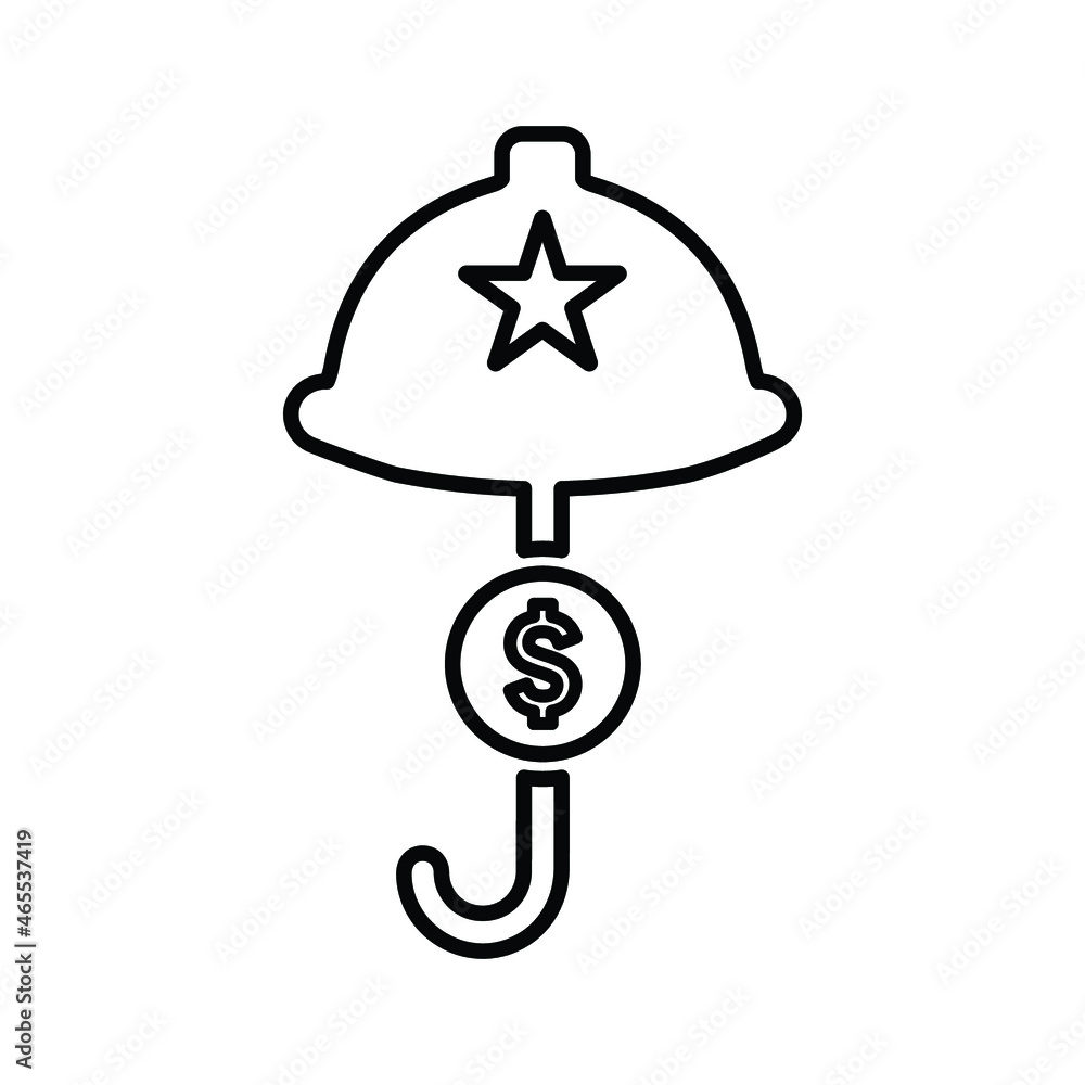 Shield, financial insurance line icon. Outline vector. Shield, financial insurance line icon. Outline vector.