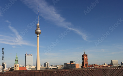 Berliner Skyline; Blick vom Humboldt Forum nach Osten