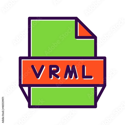 Vrml Filled Vector Icon Design photo