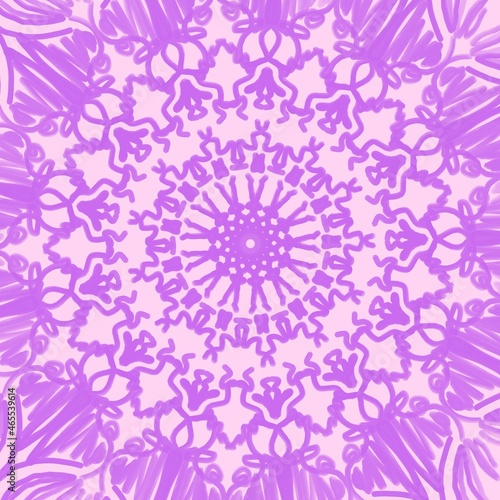 Valentine's day party pastel kaleidoscope art pattern hand drawn decorative background pink purple love romance attraction