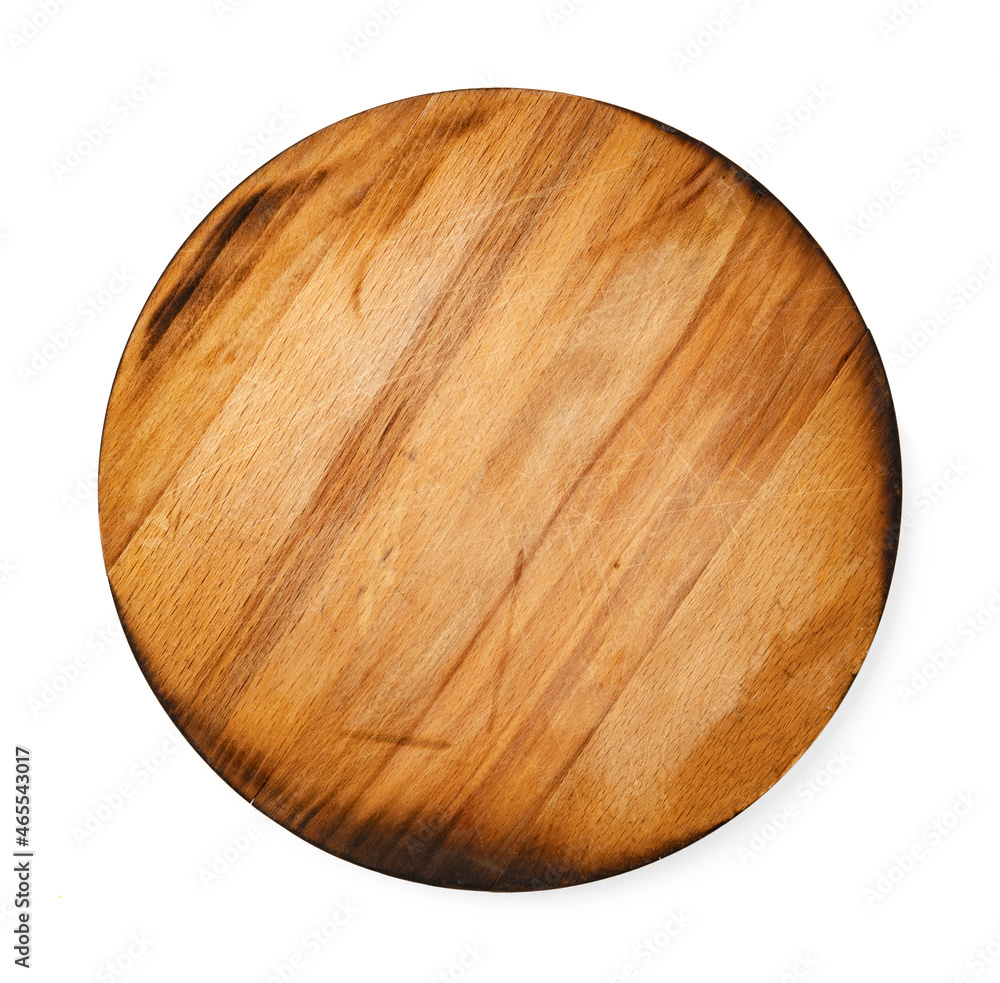 Dark wooden cutting board on white background Dark wooden cutting board on white background