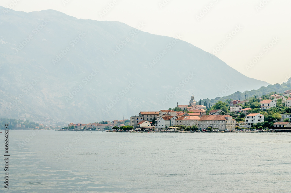 Panorama of Prcan in the Bay of Kotor