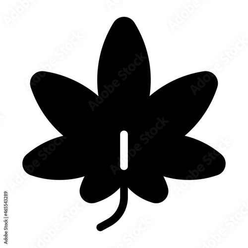 cannabis solid icon