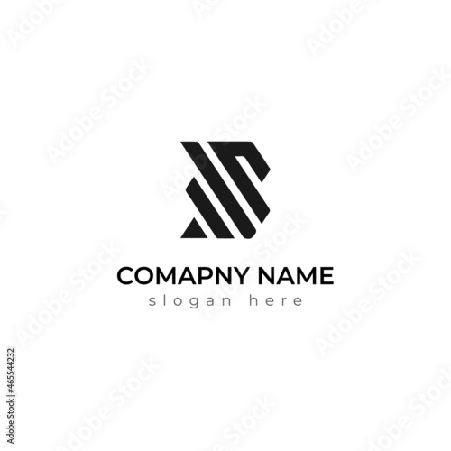Flat design s logo template