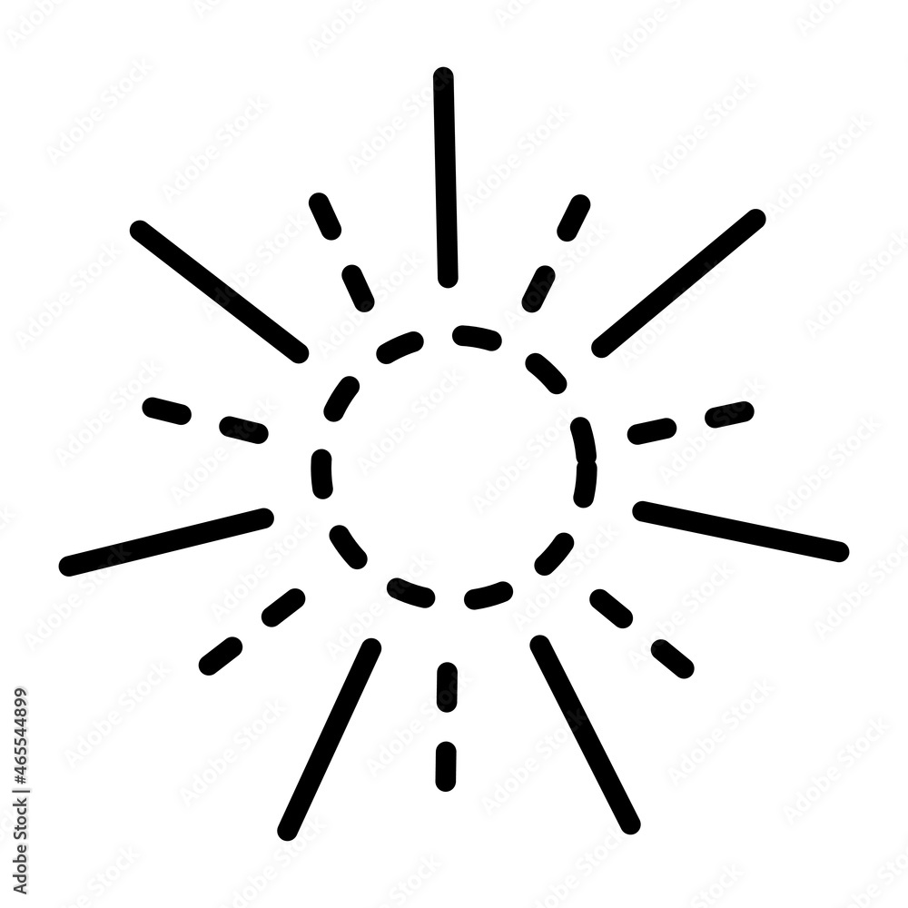 sunshine linear icon, vector illustration sunshine linear icon, vector illustration