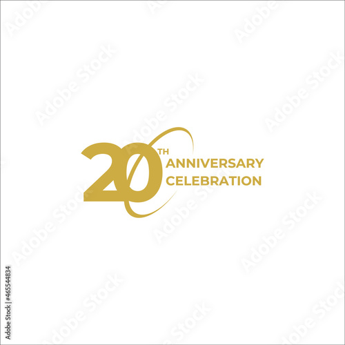 20 years anniversary logo vector template