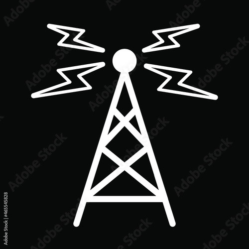 antenna tower icon, vector illustration 