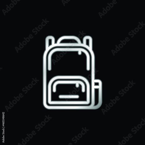 Wallpaper Mural Backpack silver plated metallic icon Torontodigital.ca