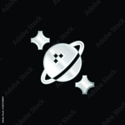Astrophysics silver plated metallic icon