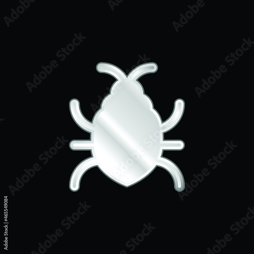 Big Bug silver plated metallic icon