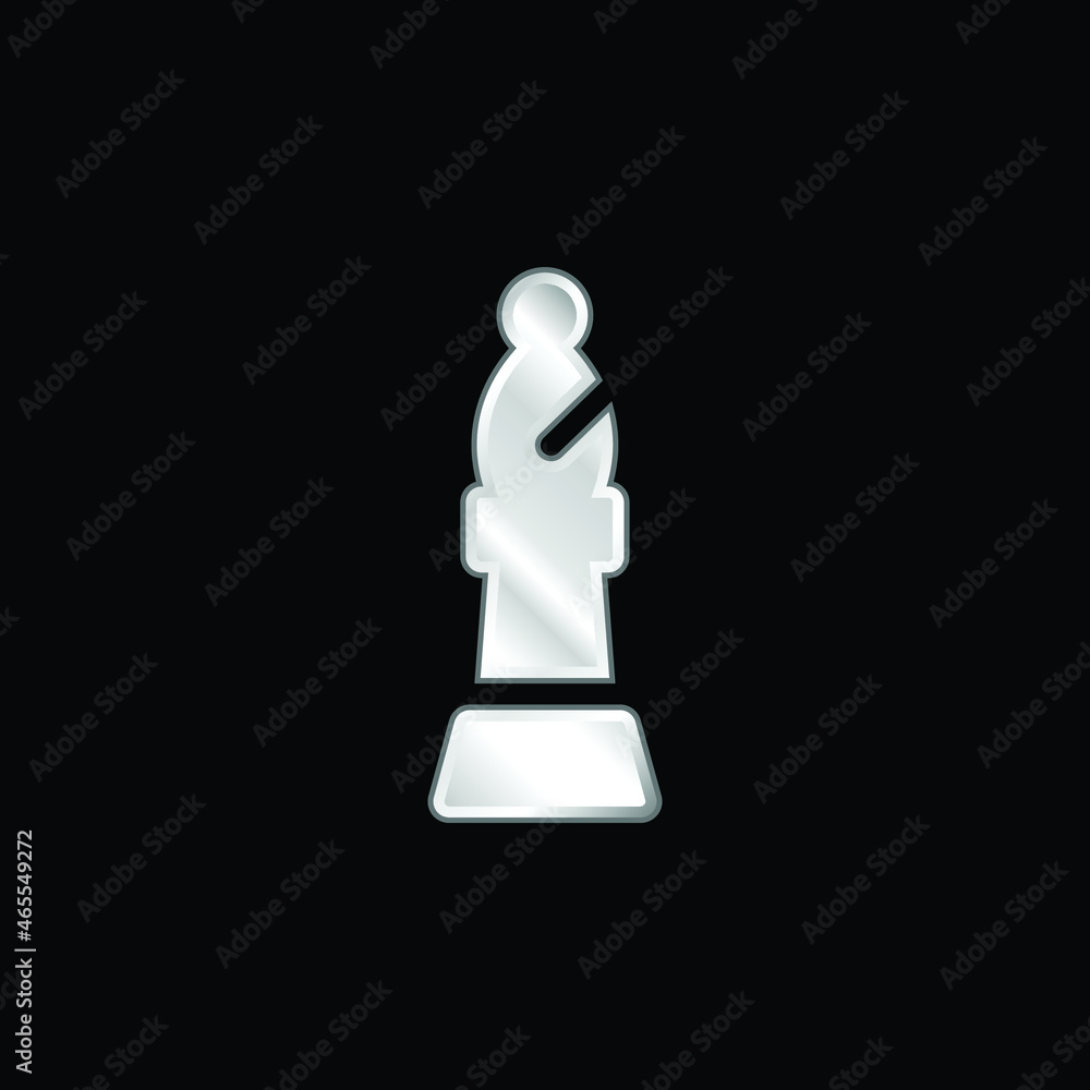 Bishop silver plated metallic icon Bishop silver plated metallic icon