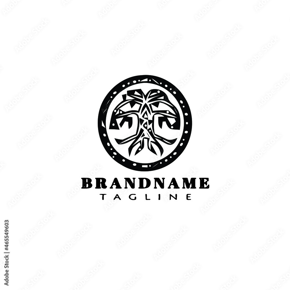 tree with roots logo concept icon design template black isolated vector illustration tree with roots logo concept icon design template black isolated vector illustration