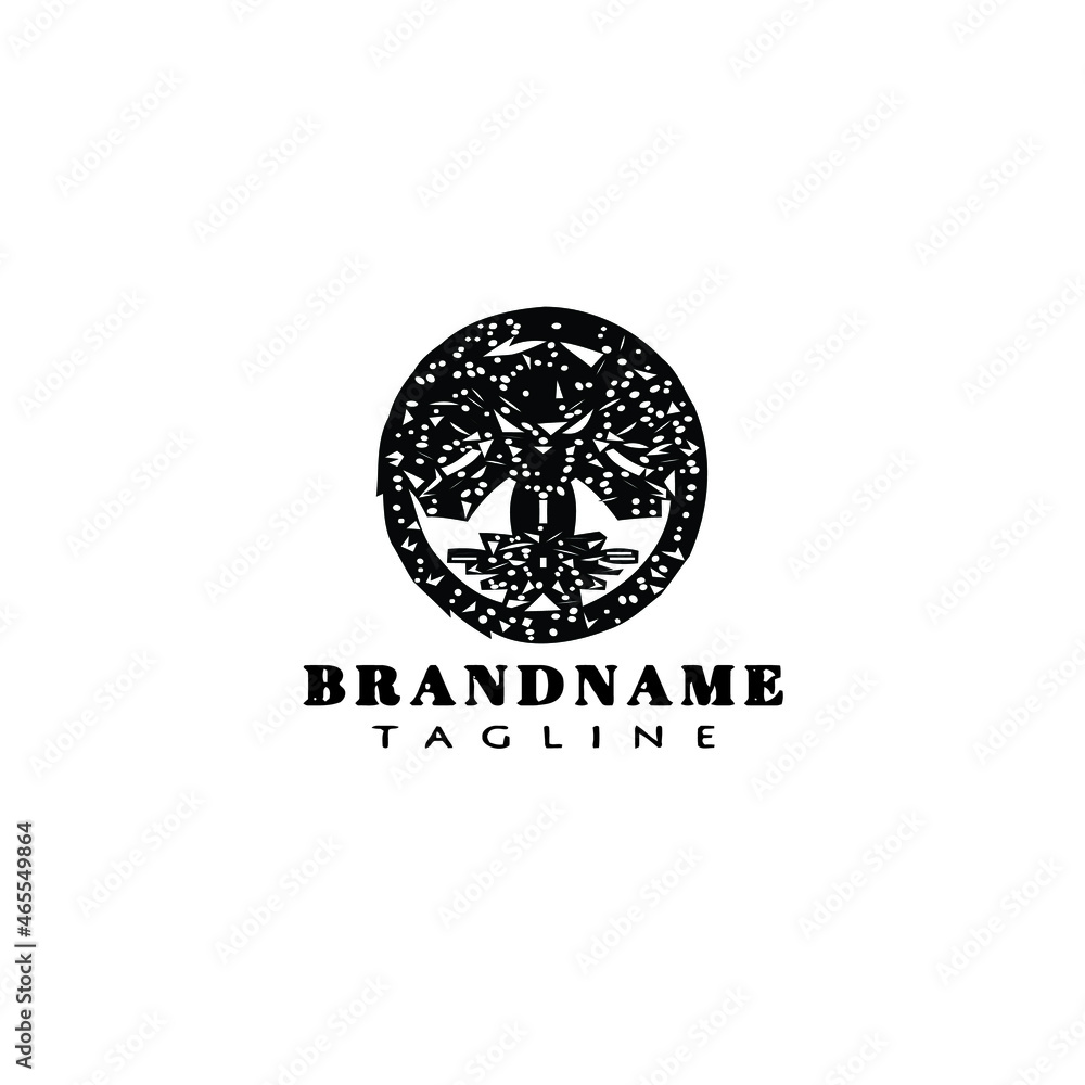tree with roots logo cartoon icon design template black concept vector illustration tree with roots logo cartoon icon design template black concept vector illustration