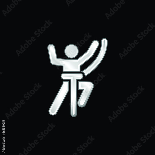 Adventure silver plated metallic icon