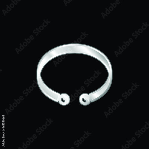 Bangle silver plated metallic icon