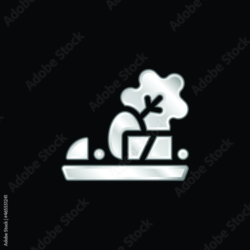 Antipasto silver plated metallic icon